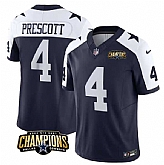 Men & Women & Youth Dallas Cowboys #4 Dak Prescott Navy White 2023 F.U.S.E. NFC East Champions Patch Stitched Jersey,baseball caps,new era cap wholesale,wholesale hats
